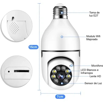 Miniatura 2 de Cámara De Seguridad bombillo wifi